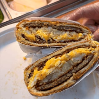 Bacon, Egg, Cheese & Hash Browns Sandwich